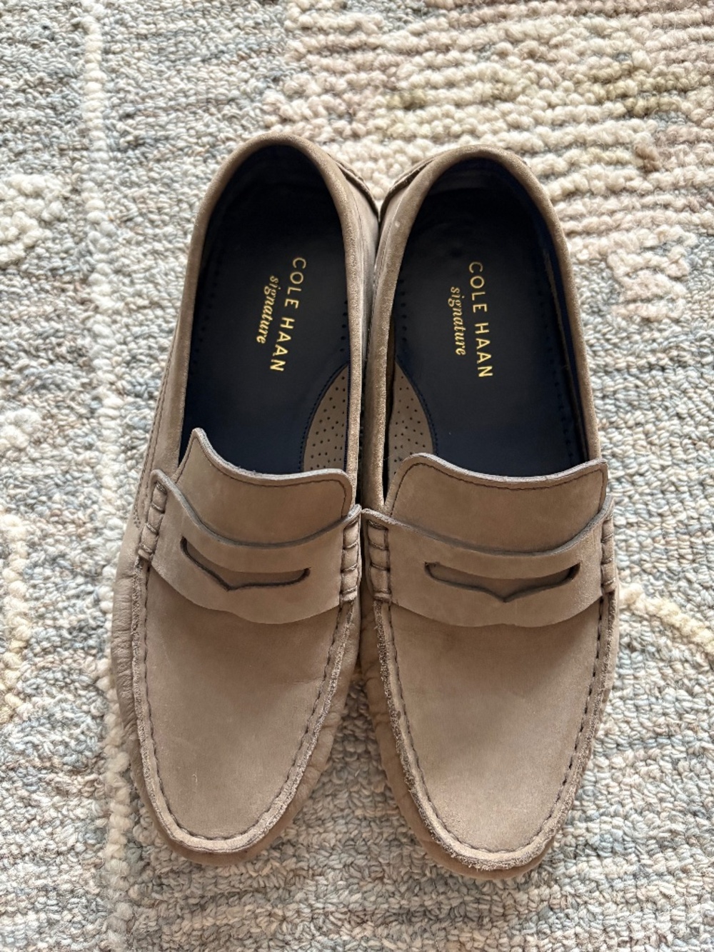 Cole Haan Signature Collection penny loafers in a beige/tan Size 8.5 Mens